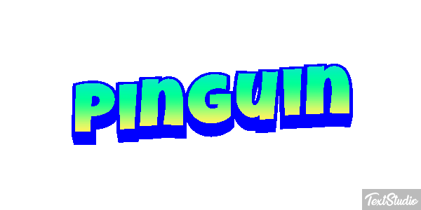 Pinguin Texteffekt