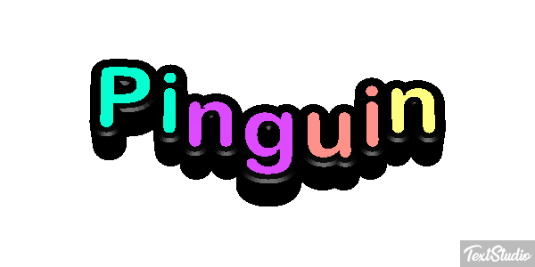 Pinguin Texteffekt