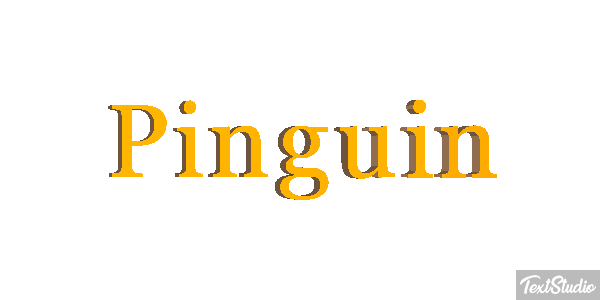 Pinguin Texteffekt