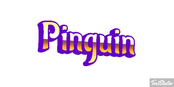Pinguin Texteffekt