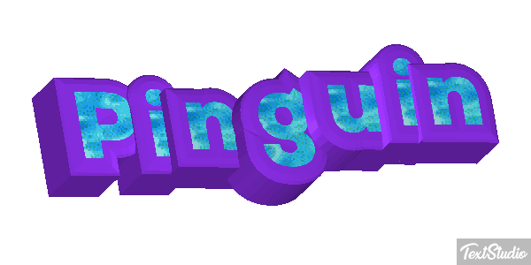 Pinguin Texteffekt