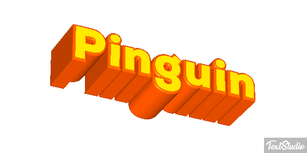 Pinguin Texteffekt