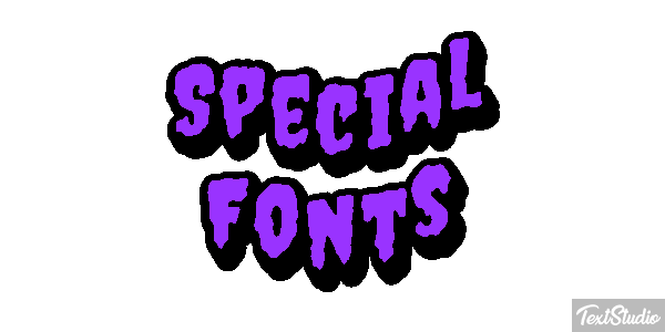 Special Fonts Текстовый эффект