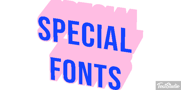 Special Fonts Текстовый эффект