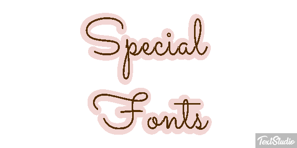 Special Fonts Текстовый эффект