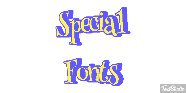 Special Fonts Текстовый эффект