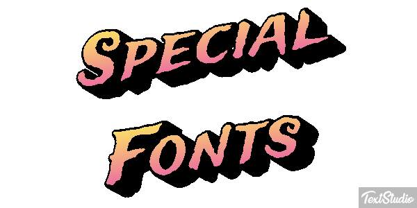 Special Fonts Текстовый эффект