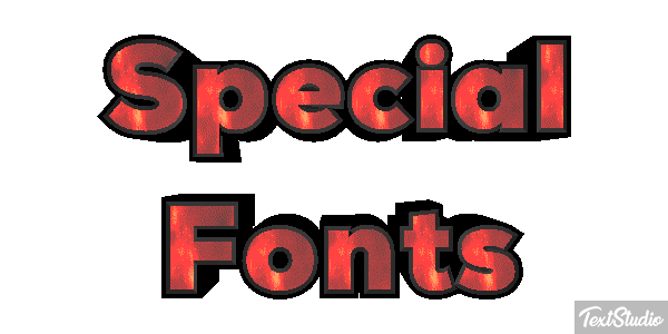 Special Fonts Текстовый эффект