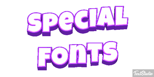Special Fonts Текстовый эффект