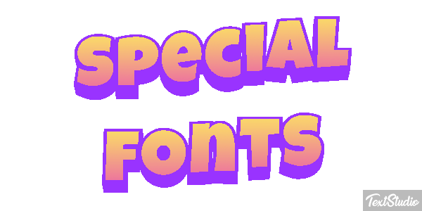 Special Fonts Текстовый эффект