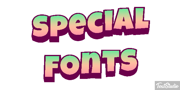 Special Fonts Текстовый эффект