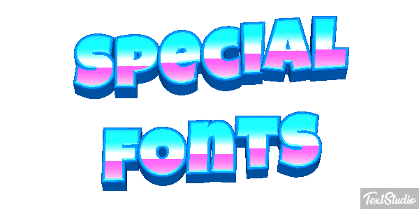 Special Fonts Текстовый эффект