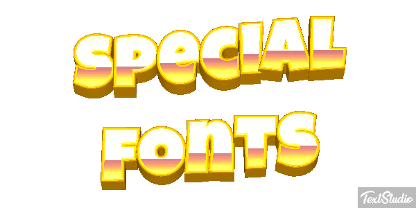 Special Fonts Текстовый эффект