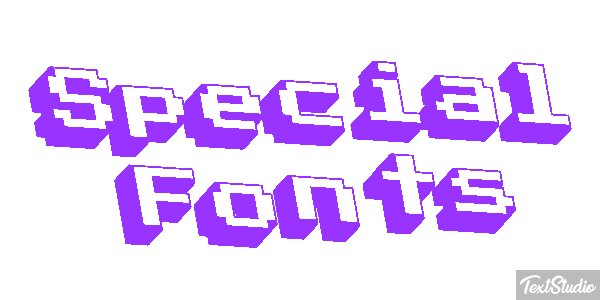 Special Fonts Текстовый эффект