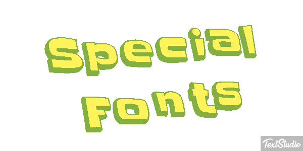 Special Fonts Текстовый эффект
