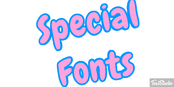 Special Fonts Текстовый эффект