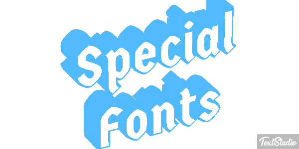 Special Fonts Текстовый эффект