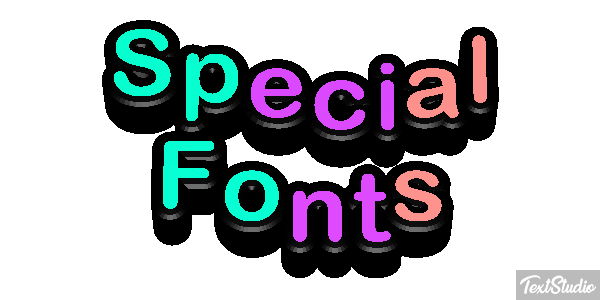 Special Fonts Текстовый эффект