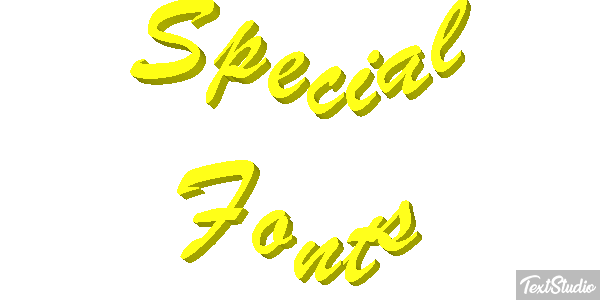 Special Fonts Текстовый эффект