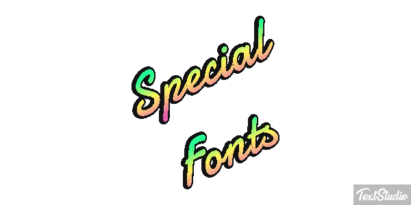 Special Fonts Текстовый эффект
