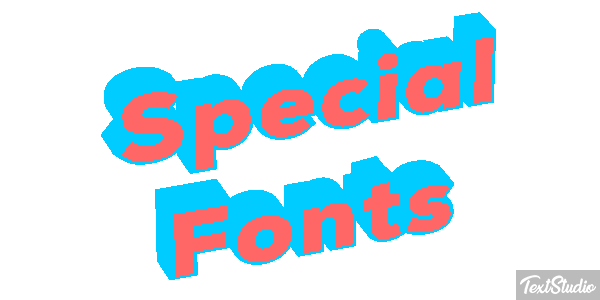 Special Fonts Текстовый эффект