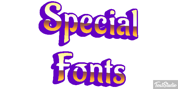 Special Fonts Текстовый эффект