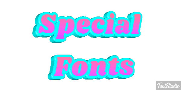 Special Fonts Текстовый эффект