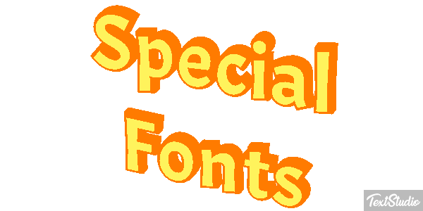 Special Fonts Текстовый эффект