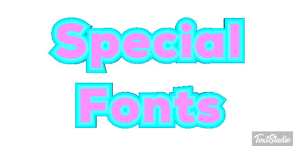 Special Fonts Текстовый эффект