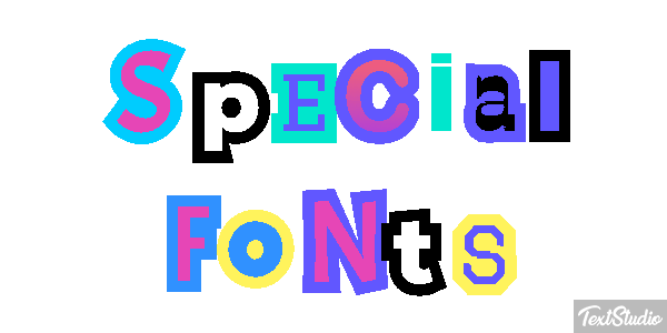 Special Fonts Текстовый эффект