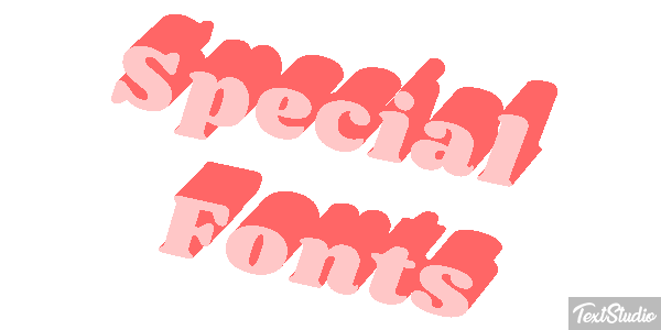 Special Fonts Текстовый эффект