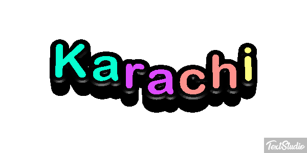 Karachi Effetto testo