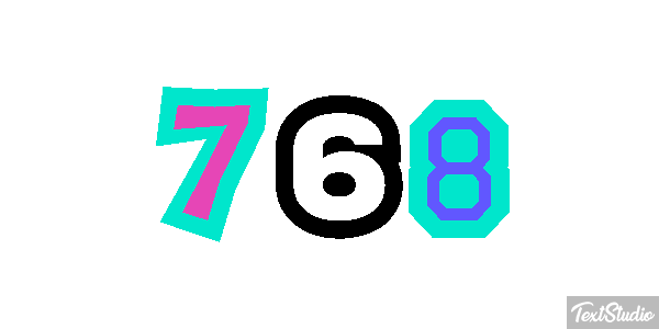 768 Texteffekt