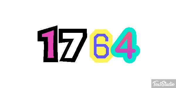 1764 Text effect