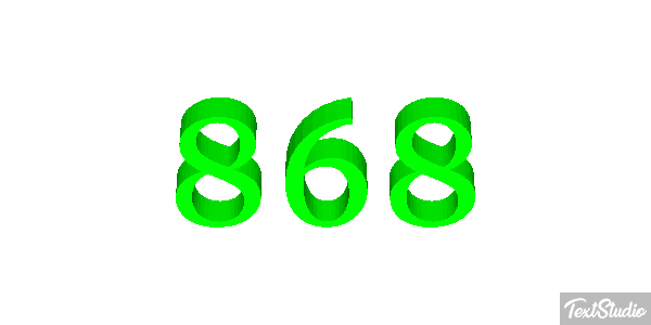 868 Metin efekti