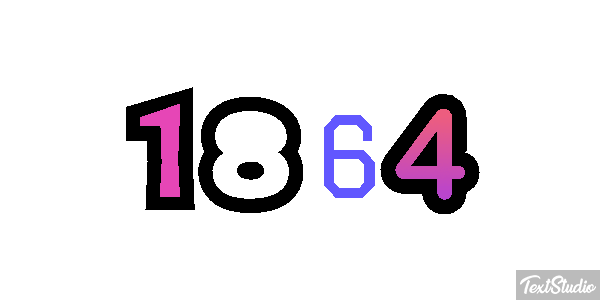 1864 Efecto de texto