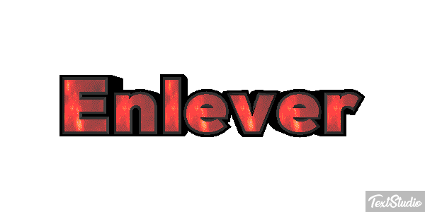 Enlever Tekst effect
