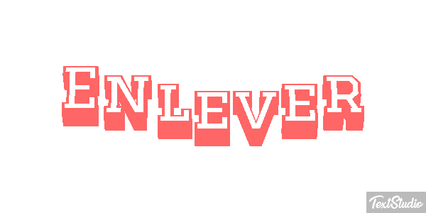 Enlever Tekst effect
