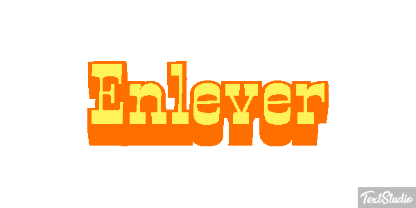 Enlever Tekst effect