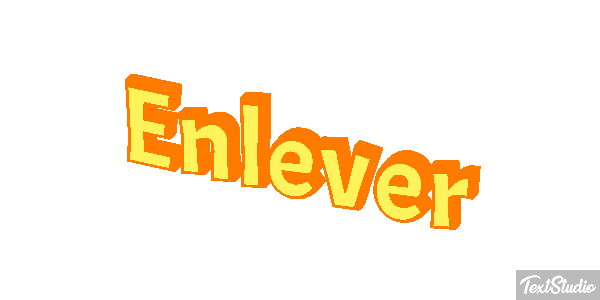 Enlever Tekst effect