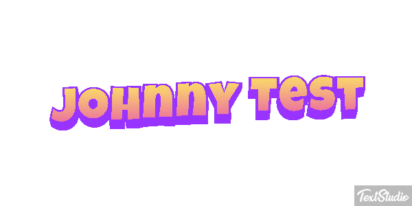 Johnny Test Effet de texte