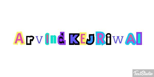Arvind Kejriwal Texteffekt