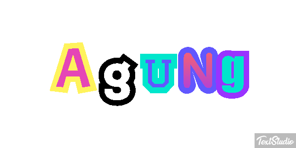 Agung Effetto testo
