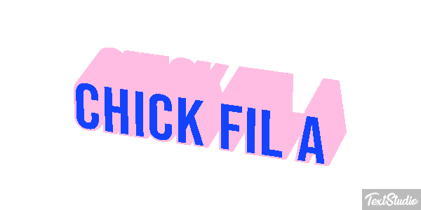 Chick Fil A Texteffekt