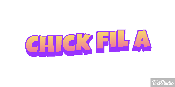 Chick Fil A Texteffekt