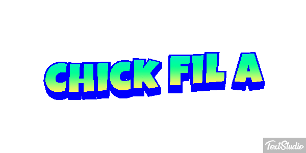 Chick Fil A Texteffekt