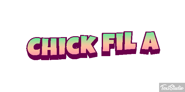 Chick Fil A Texteffekt
