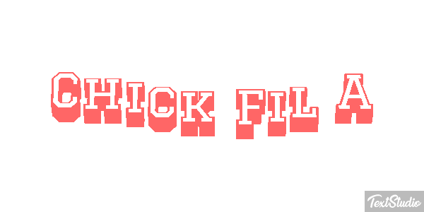 Chick Fil A Texteffekt