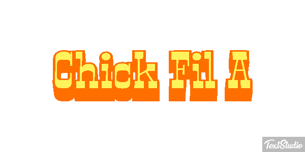 Chick Fil A Texteffekt