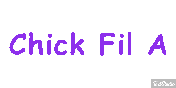 Chick Fil A Texteffekt